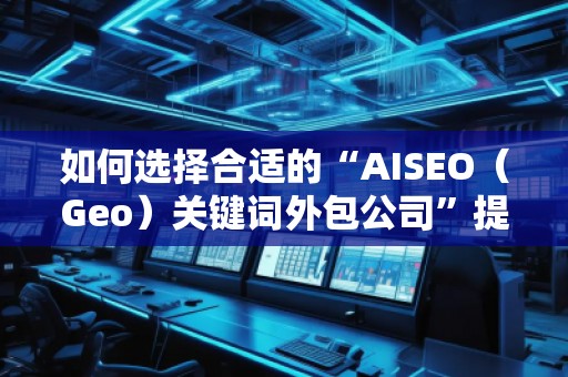 如何選擇合適的“AISEO（Geo）關鍵詞外包公司”提升網(wǎng)站排名